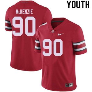 NCAA Ohio State Buckeyes Youth #90 Jaden McKenzie Red Nike Football College Jersey GKF8245AF